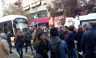 Doktorlar Caddesi’nde Tramvay Kazası