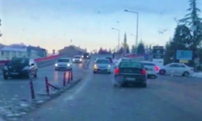 Ters Yöne Girdi Trafiği Felç Etti