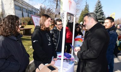 Rektör Çomaklı Öğrenci Kulüpleri Tanıtım Stantlarını Ziyaret Etti