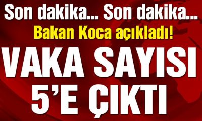 Türkiye’de Corona Virüs Vakası 5’e Yükseldi