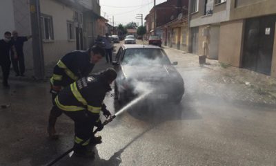 Seyir Halindeki Otomobil Alev Alev Yandı