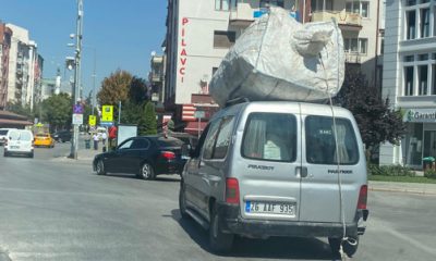 Trafikte İlginç Görüntüler