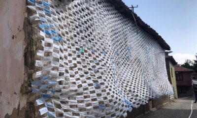 Pandemi Sürecinde Kullanılan 2 Bin 450 Maske ile Duvar Kaplandı