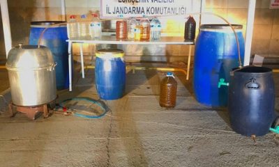 Evinin Bahçesinde Kaçak Alkol Üretimi Yapan Şüpheli Yakalandı