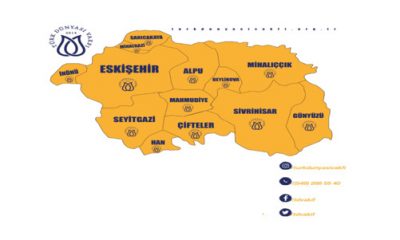 Millet Bahçesi Otoparkında Eskişehir’in İlçeleri Var