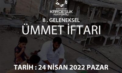 Geleneksel Ümmet İftarı Bugün