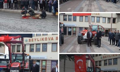 BEYLİKOVA’YA İKİ SIFIR İŞ MAKİNASI HİBE EDİLDİ 