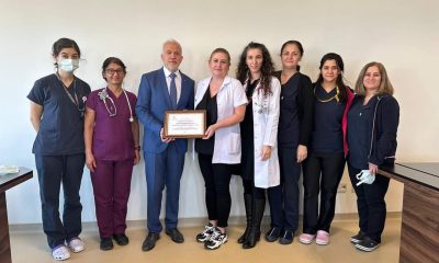 ŞEHİR HASTANESİNE TEŞEKKÜR BELGESİ