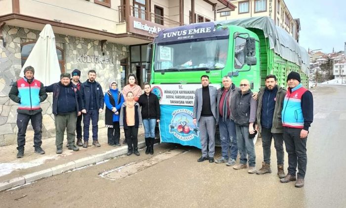 MİHALIÇÇIK”TA DEPREM BÖLGESİNE YARDIM ELİ