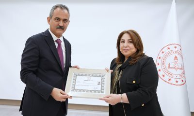 Pervin Töre’ye Bakan Özer’den başarı belgesi