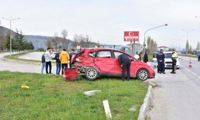 İnönü’de trafik kazası, 1 yaralı