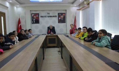Öğrencilerden Kaymakam Ünal’a ziyaret