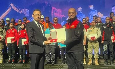 ’Devlet Üstün Fedakârlık Madalyası’nı Cumhurbaşkanı Yardımcısı Fuat Oktay’dan aldı