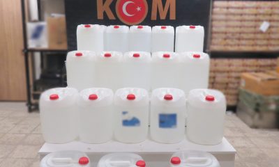 600 litre etil alkol ele geçirildi