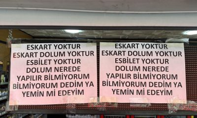 Büfe camında şaşırtan yazı
