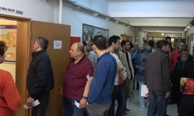 Bilecik’te seçmenler sandık başlarında uzun kuyruklar oluşturdu