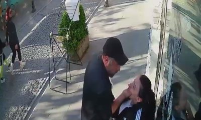 Tartıştığı kadını sokak ortasında darp etti