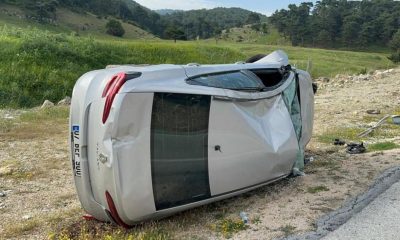 Kırka’da Takla Atan Araçta 2 kişi Yaralandı