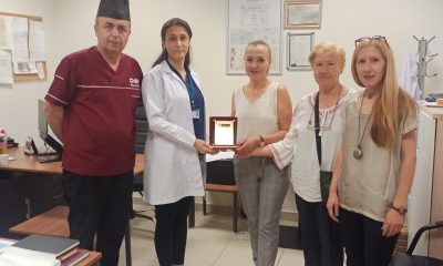Hayvan severlerden Şehir Hastanesi’ne teşekkür plaketi