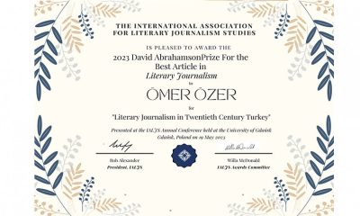Prof. Dr. Ömer Özer ‘20. Yüzyıl Türkiye’sinde Edebi Gazetecilik’ başlıklı makalesiyle uluslararası bir başarıya imza attı