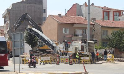 O yolda yarım kalan yapım çalışmaları başladı