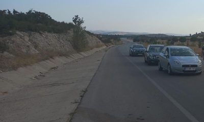 Karayolu yangın dolayısıyla geçici süreliğine ulaşıma kapatıldı
