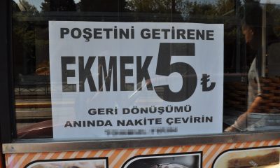 Poşetini getirene ekmek 7 lira yerine 5 lira
