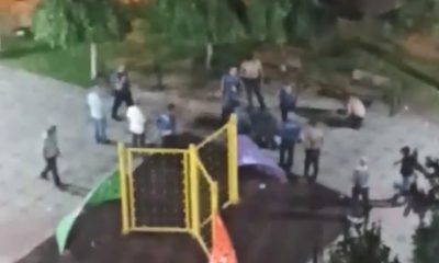 Arkadaşına sinirlendi öfkesini polisten böyle çıkarttı (Video Haber)