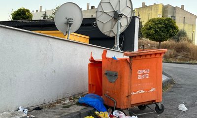 Kırık konteyner değiştirilmeyi bekliyor