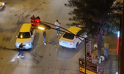 Atatürk Caddesi’nde kaza yaralı var