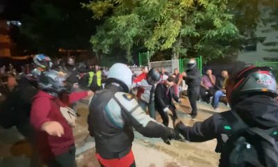 25 motorcu kasklarıyla piste çıkıp çiftetelli oynadı
