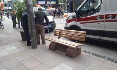 Halinden şüphelinilen kimsesiz vatandaşa polis yardım etti