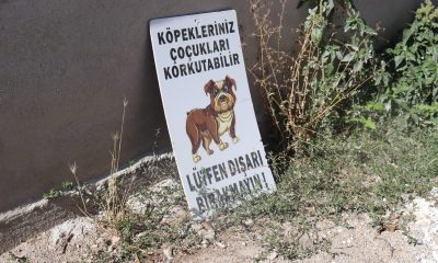 Duvara ilginç uyarı tabelası bırakıldı