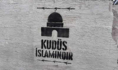 Filistin’e duvar yazılı destek devam ediyor