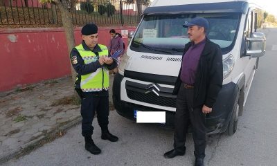 Jandarma ekiplerinden okul servislerine denetim