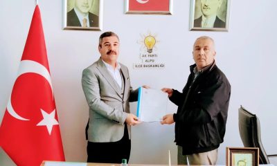 Hasan Ay Alpu Belediye Başkan Aday adaylığı başvurusunu yaptı