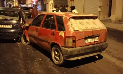 Alkollü sürücü kazanın ardından aracını bırakıp kaçtı