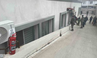 Gediz’de okul yurdunda çıkan yangında yemekhanede hasar oluştu