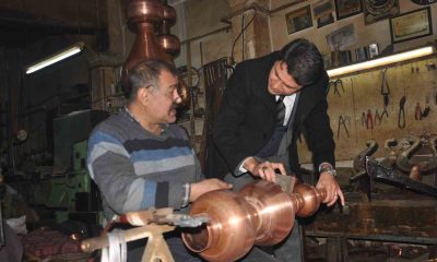 Sandıklı bakırcılık mesleği devam ettiriliyor