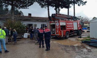 Bilecik’te şantiye yatakhanesindeki yangın korkuttu