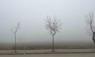 Eskişehir’in yüksek kesimlerinde sis ve pusu hakim oldu