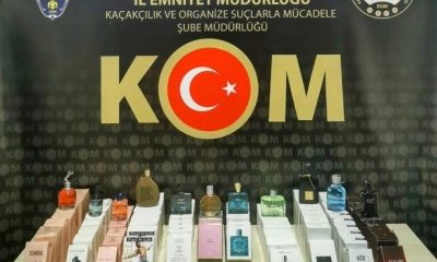 Yapılan operasyonda çok sayıda kaçak parfüm ele geçirildi
