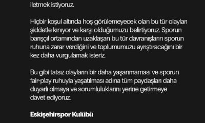 Eskişehirspor’dan hakem Halil Umut Meler’e yapılan saldırıya kınama mesajı