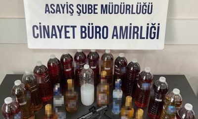 Kütahya’da kaçak alkol ve silah ele geçirildi