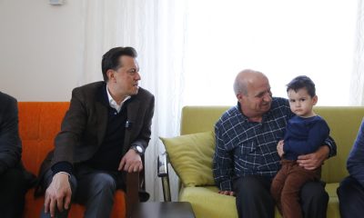 Hatipoğlu depremzede aileyi ziyaret etti