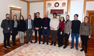 ES-AB’dan Rektör Erdal’a ziyarette bilgi paylaşımı yapıldı