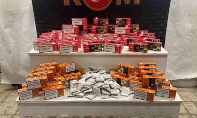 Tütüncüde satılan sarılmış sigaralara ve makaronlara el konuldu