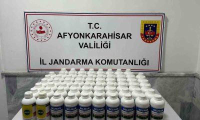 Jandarma 68 litre kaçak zirai ilaç ele geçirdi