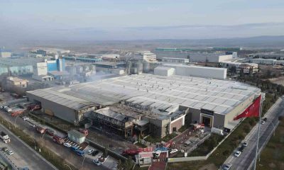Yangında zarar gören porselen fabrikası için ’geçmiş olsun’ mesajı