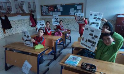 Çocuklar kendi okul gazetelerini çıkardı